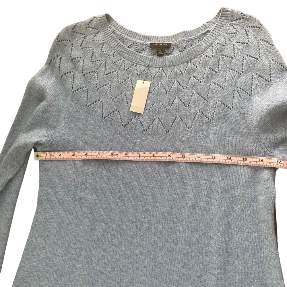 Talbot's Women's Midi Sweater Dress in French Iris Blue Petite Medium NWT - Picture 7 of 10